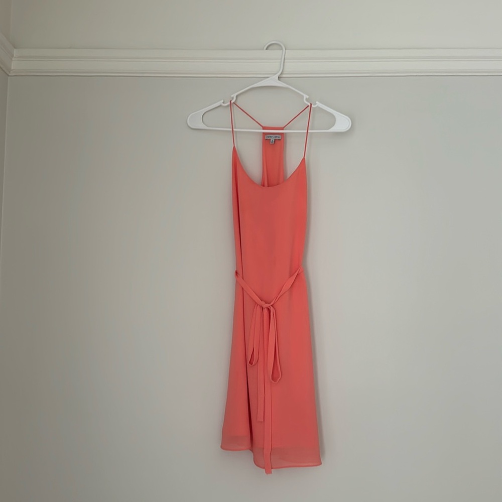 Naked zebra pink crepe fabric dress